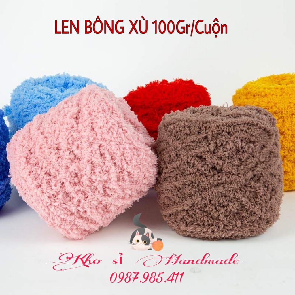 LEN BÔNG XÙ 100GRAM/CUỘN