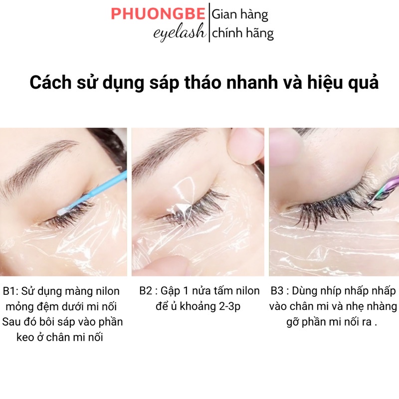 Sáp tháo mi nối không cay mắt không nóng tháo siêu nhanh nhập khẩu HÀN QUỐC 7g