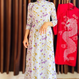 Áo dài hoa nhí