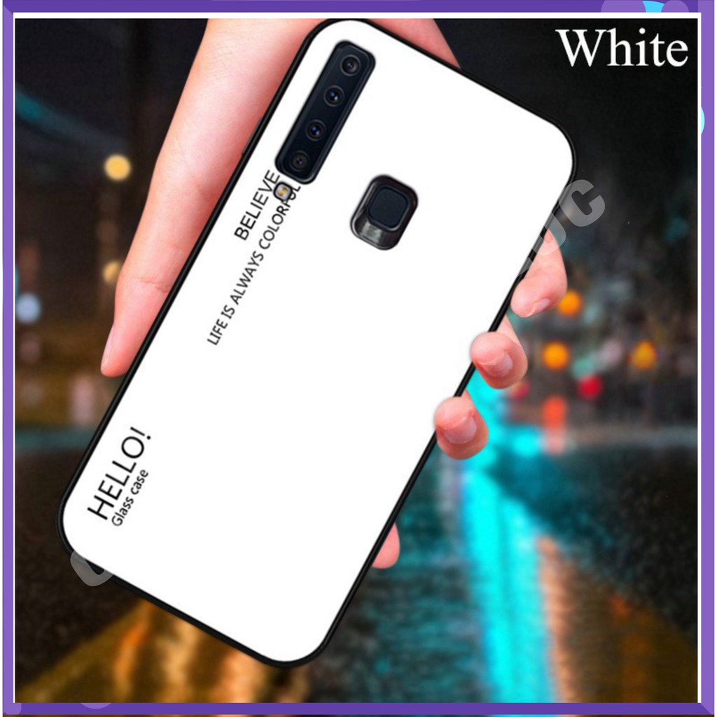 [HOT] ỐP LƯNG SAMSUNG Galaxy A9 2018 mặt kính cường lực màu gradient