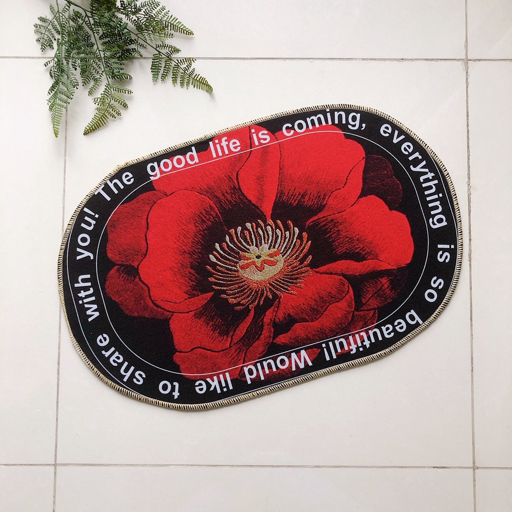 Thảm lau chân siêu thấm hút, Thảm chùi chân siêu mềm siêu dày, thấm nước chống trơn trượt homedecor