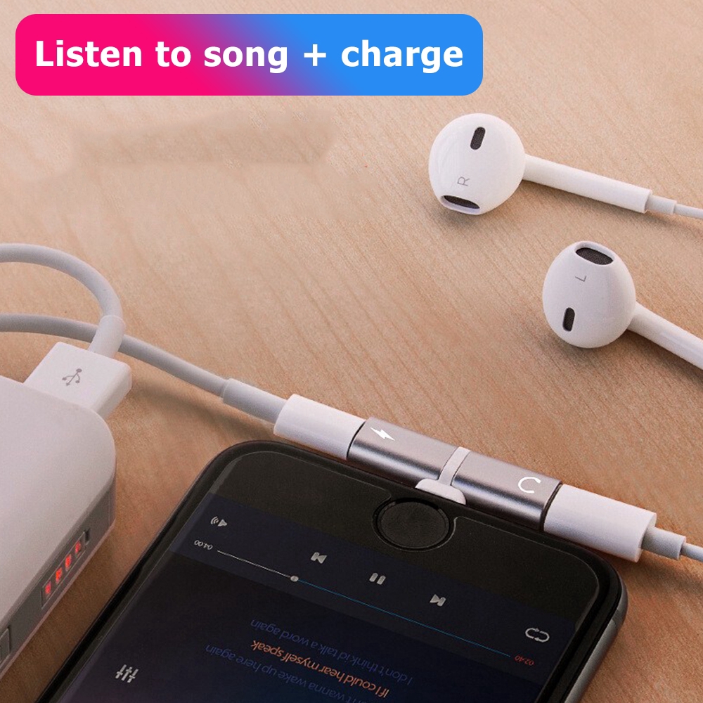 Đầu chuyển đổi chia âm thanh cổng lightning 2 trong 1 tiện dụng cho Iphone