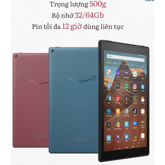 Máy tính bảng Kindle Fire HD 10, 2019, đời mới 9th - dung lượng 64GB tích hợp trợ lý ảo Alexa (All-New Fire HD 10) | BigBuy360 - bigbuy360.vn