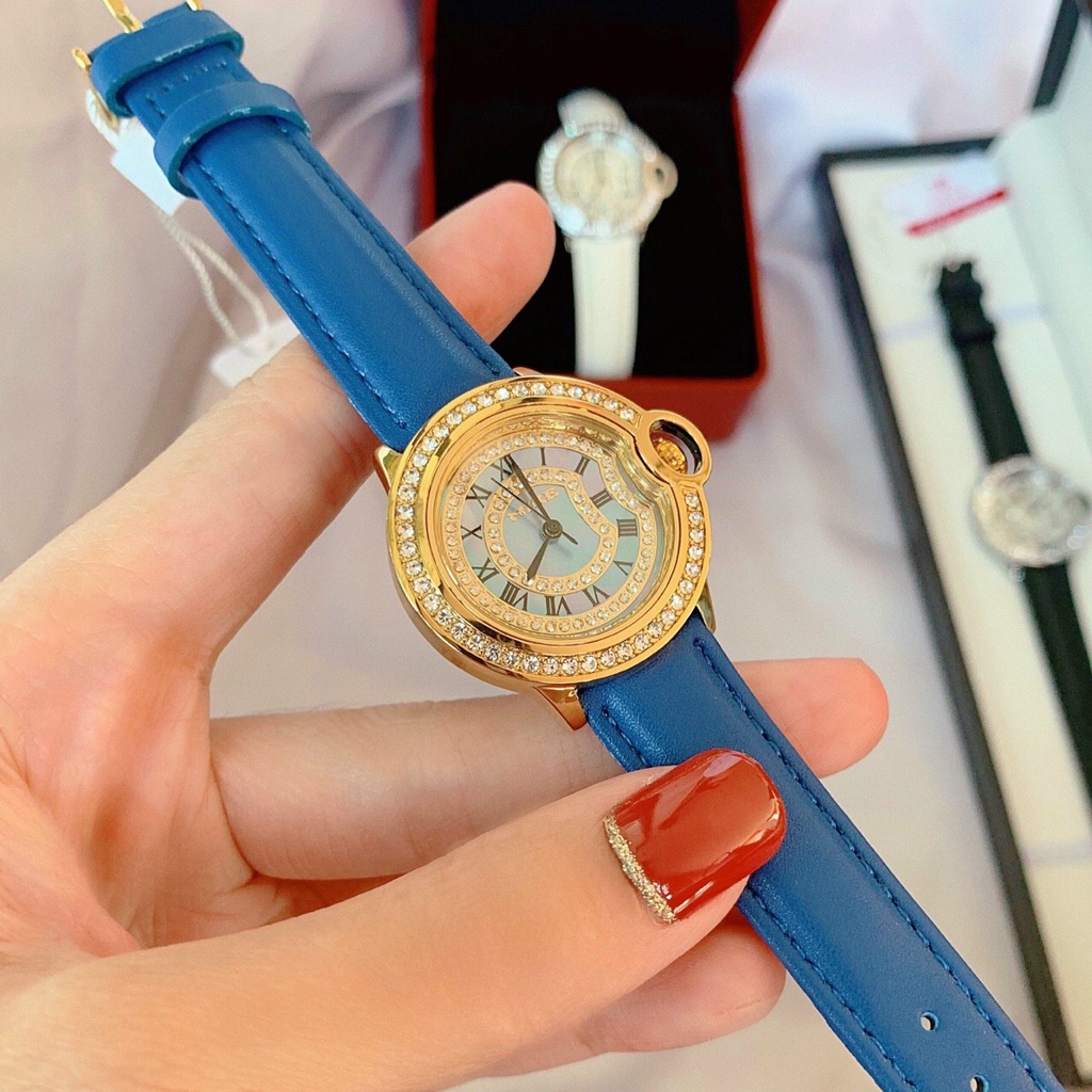 Đồng hồ nữ dây da Mike 8403 chính hãng, mặt tròn, chống nước bảo hành 12 tháng