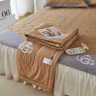 Chăn Lụa Tencel UGG Màu Trơn Luna Bedding Chăn Hè Mát Mịn