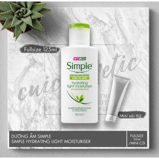 Kem dưỡng da Simple Kind To Skin Hydrating Light Moisturiser