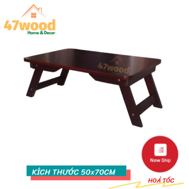 BÀN XẾP HỌC SINH 50x70CM, GỖ CAO SU - BÀN LÀM VIỆC CHÂN GẤP GỌN