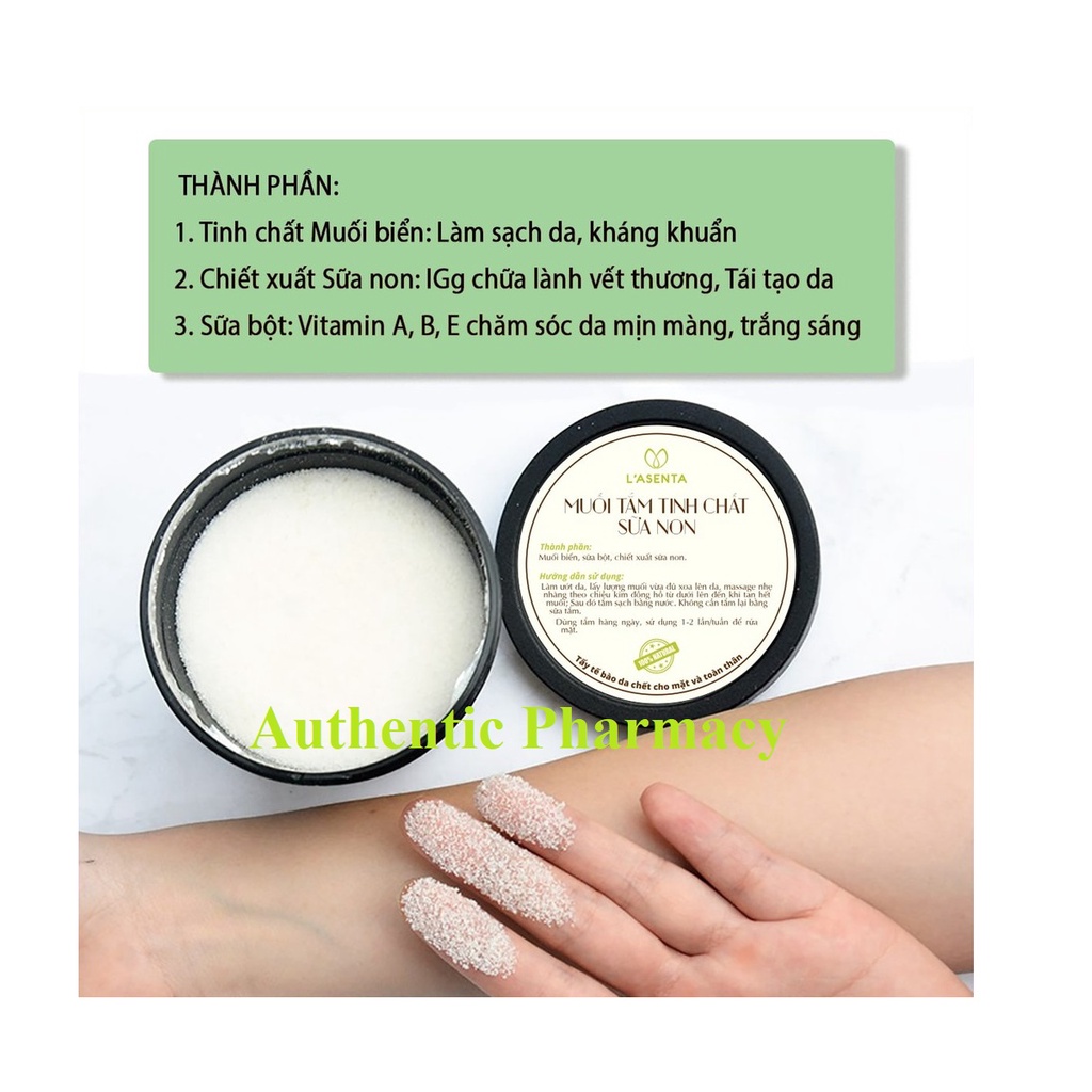 Muối Tắm Tinh Chất Sữa Non L'asenta - Loại Bỏ Mụn Lưng, Viêm Nang Lông, Tẩy Tế Bào Da Chết Boby | BigBuy360 - bigbuy360.vn