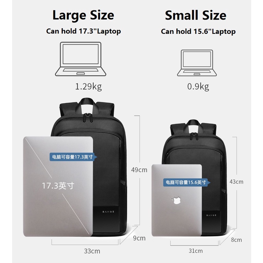 Balo đựng laptop chống thấm nước phong cách doanh nhân thời trang