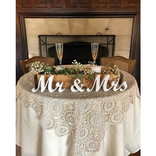 Bộ chữ nhũ Mr/Mrs trang trí bàn decor tiệc cưới