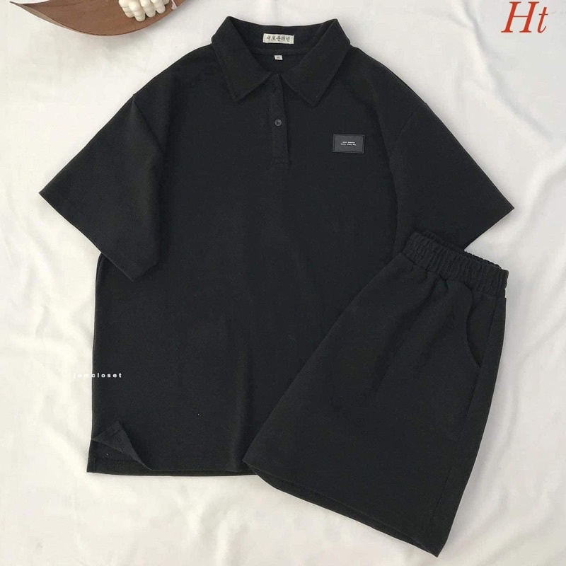 Bộ đùi polo mác đen HT11