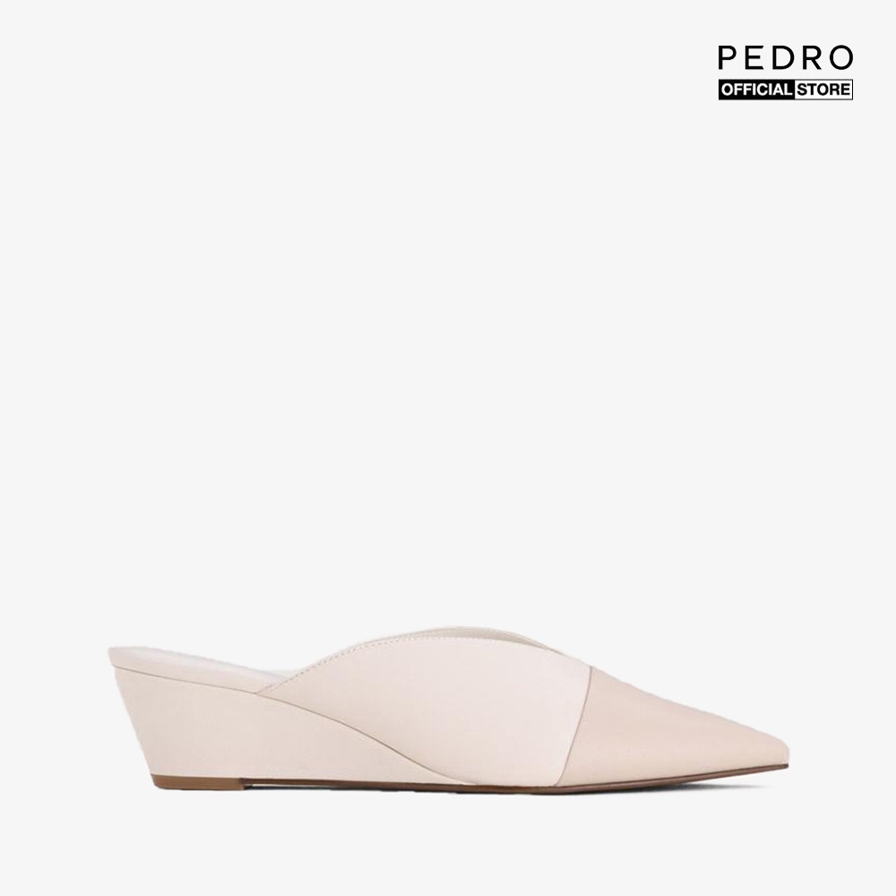 PEDRO - Giày đế xuồng mũi nhọn Satin Cap Toe Mules PW1-45500091-41