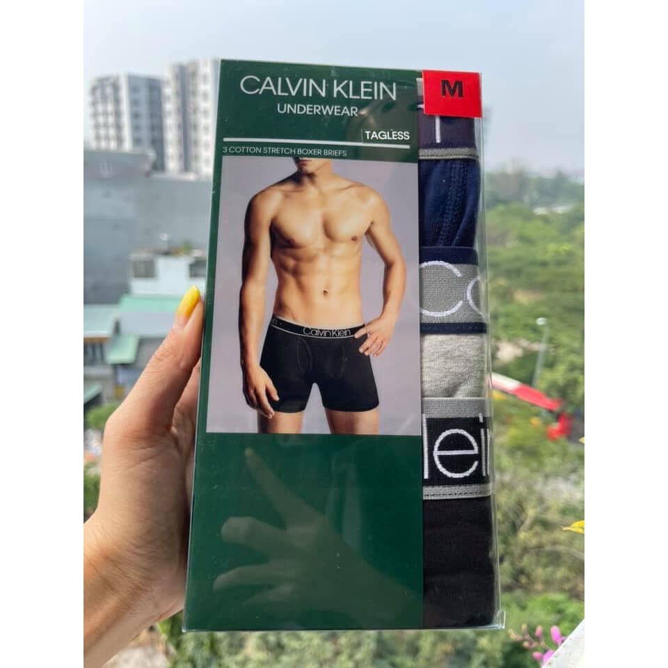 👑 BILL US - SET 3 QUẦN LÓT BOXER NAM CALVIN KLEIN CHÍNH HÃNG