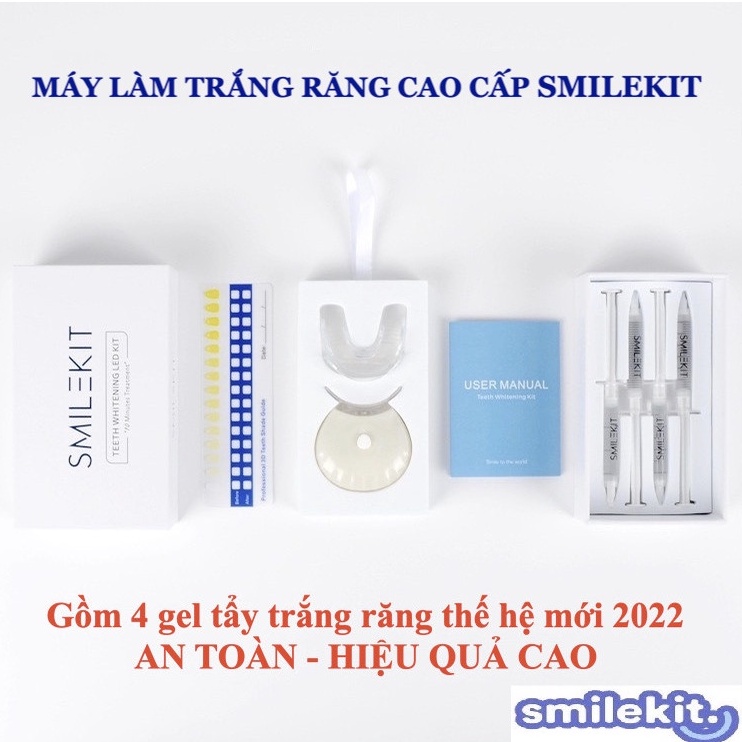Máy làm trắng răng tại nhà SmileKit an toàn cam kết trắng răng sau 7 ngày không ê buốt giúp răng trắng sáng tự nhiên