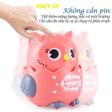 Chim Cú Mèo Chạy Cót, Cú Mèo Vui Nhộn và Thú Vị, Nhựa ABS An Toàn Cho Bé - July 27