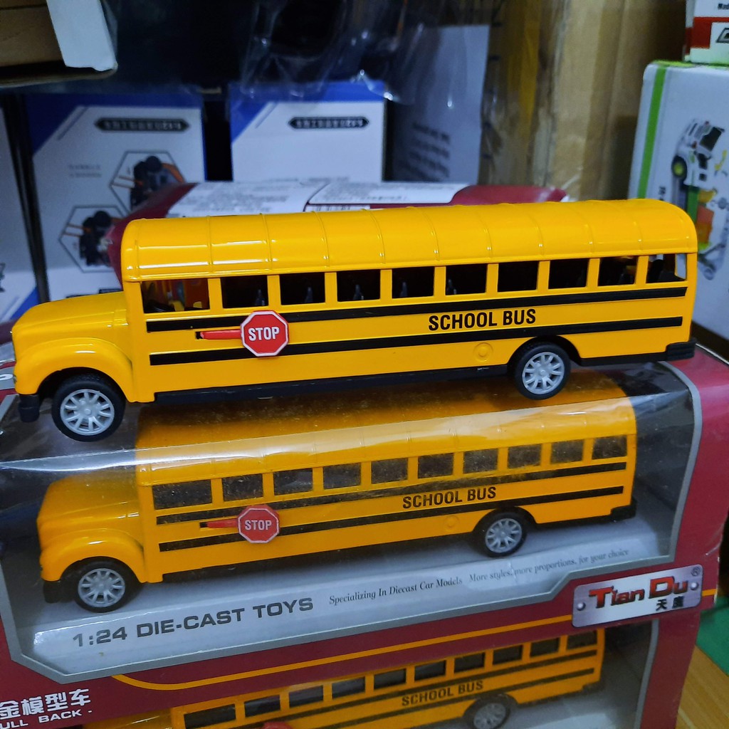 Xe ô tô buýt school bus bằng kim loại có âm thanh và đèn mô hình tỉ lệ 1:24 xe đồ chơi trẻ em