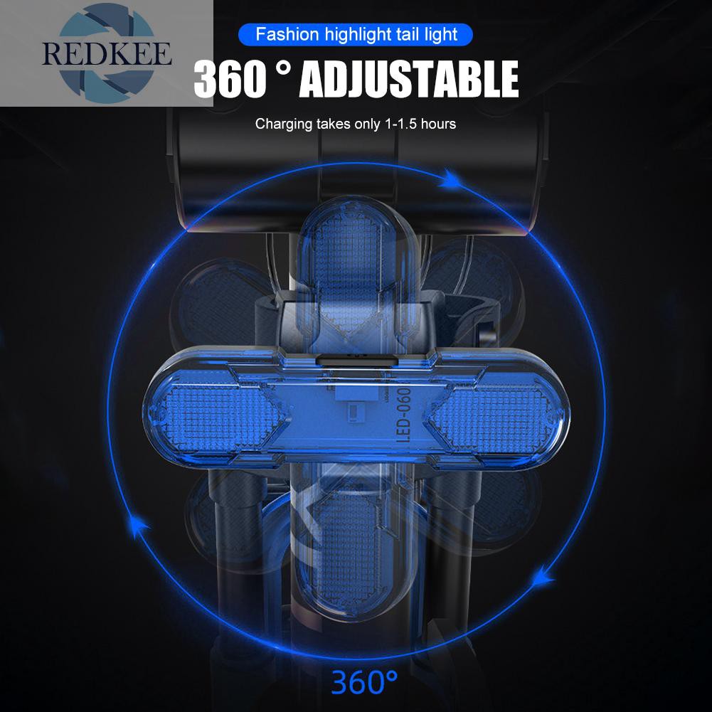 Đèn hậu xe đạp cảnh báo đi xe đạp ban đêm sạc qua cổng USB