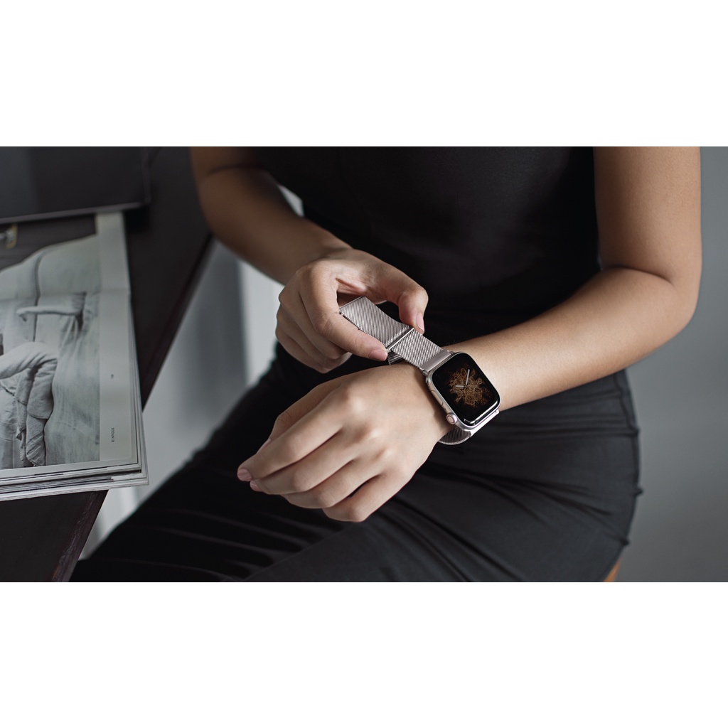 Dây Thép UNIQ Mesh Steel Strap Dành Cho Apple Watch size 38/40/41 và 42/44/45mm