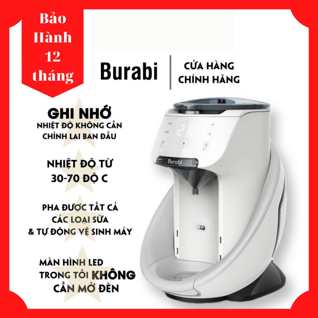 Máy pha sữa cho bé Burabi plus - Bảo hành chính hãng 1 năm hỗ trợ kỹ thuật trọn đời