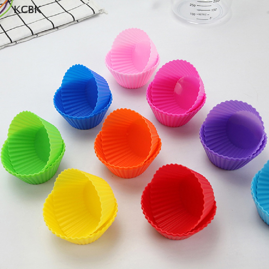 Set 6 Khuôn Silicone Làm Bánh Hình Tròn Tiện Dụng