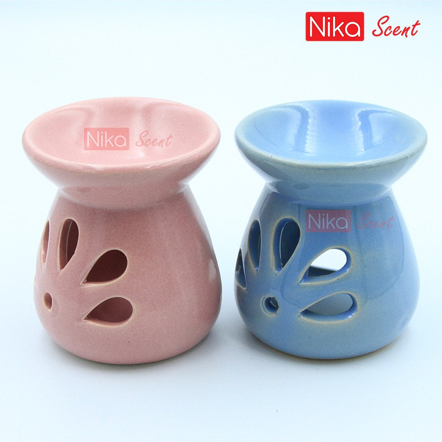 Nikascent Đèn đốt tinh dầu gốm sứ  khử mùi, thơm phòng, thư giãn