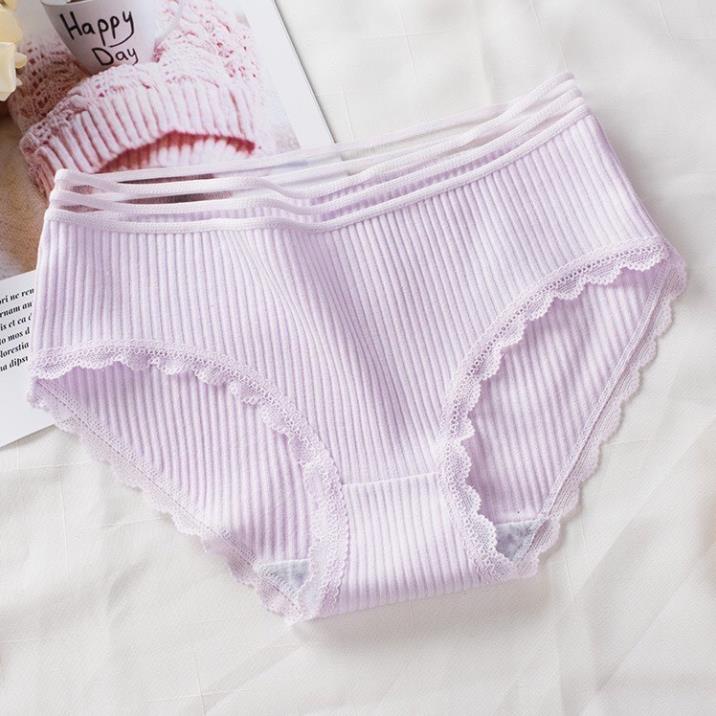 Quần lót nữ, quần lót chất liệu cotton tăm cạp sọc kháng khuẩn kiểu dáng nhã nhặn tinh tế form ôm gợi cảm | BigBuy360 - bigbuy360.vn