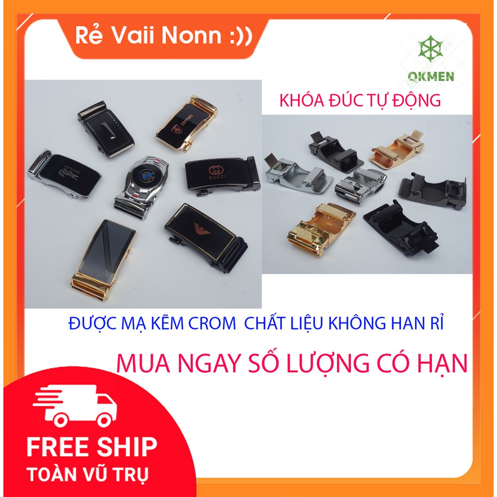 💖[Free Ship] 💖Mặt Thắt Lưng Nam Siêu Đẹp, Kiểu Khóa Gạt Tự Động - Thép Không Gỉ Cao Cấp