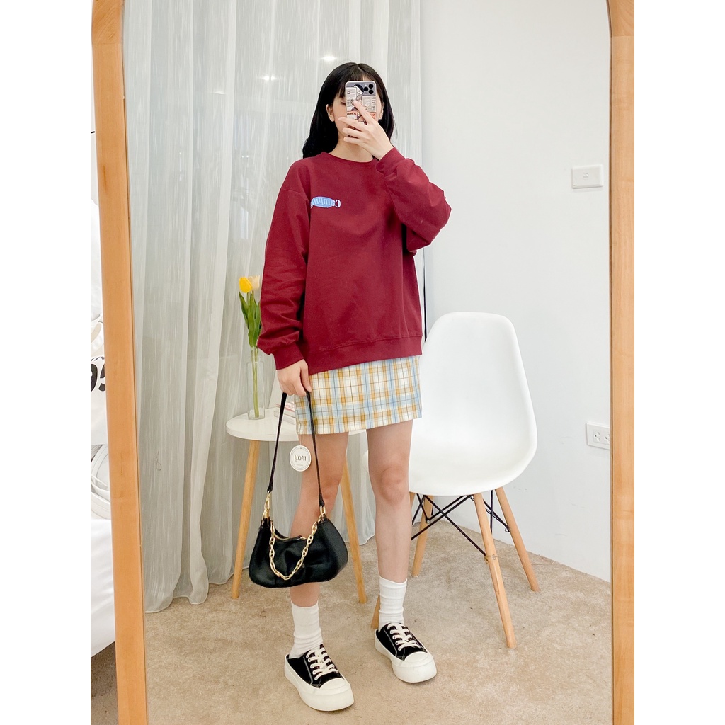 [HÀNG CÓ SẴN] Áo nỉ dào tay May Boutique áo nỉ oversized in hình Camping ABS21A_109.022 | BigBuy360 - bigbuy360.vn