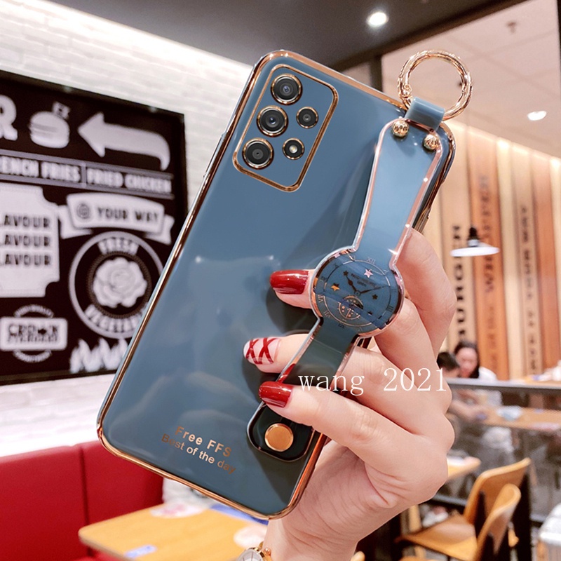 Ốp Điện Thoại Silicone Mềm Có Quai Cầm Tay Mẫu Mới Cho Samsung Galaxy A73 A53 A03 A33 M23 M33 5G A13 A23 LTE 4G