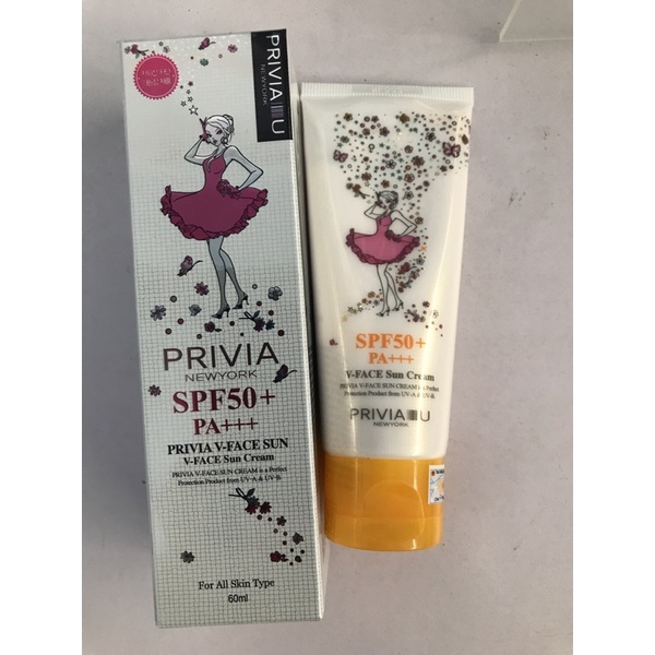 KEM CHỐNG NẮNG PRIVIA SPF 50, 60ml ( Không trôi.)