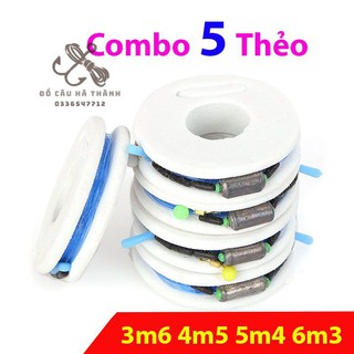 Dây trục câu đài buộc sẵn [ combo 5 thẻo như hình] đầy đủ các kích thước, cước câu