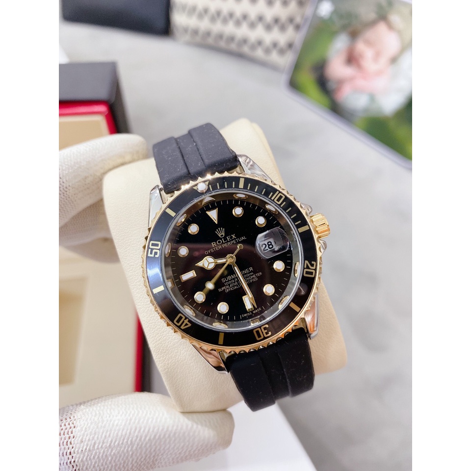 Đồng hồ nam dây da Rolex mặt kính sapphire đẹp long lanh- Bảo hành 24 tháng | BigBuy360 - bigbuy360.vn