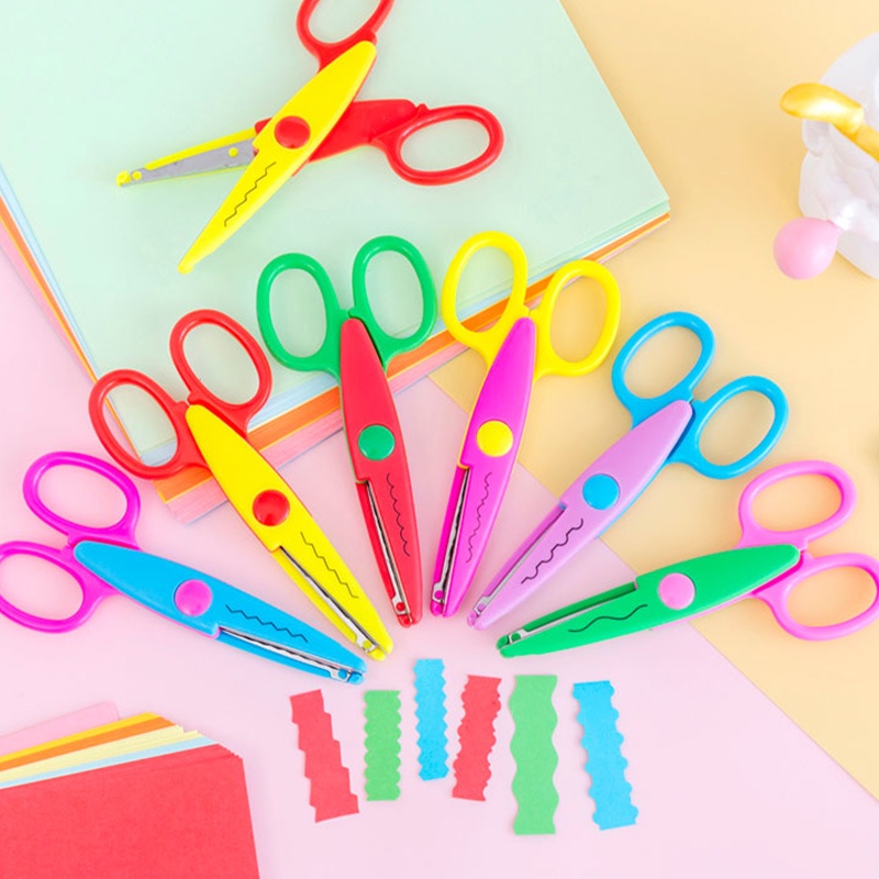 Kéo cắt giấy màu sắc ngọt ngào an toàn cho bé DIY