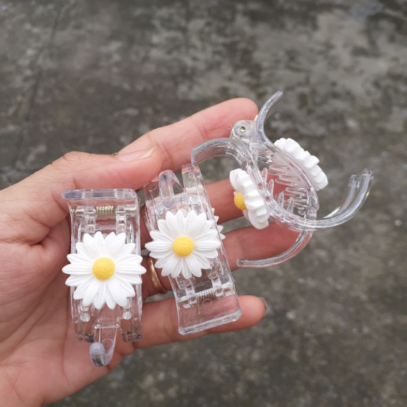Kẹp 3 răng trong đính hoa cúc (Ảnh thật)