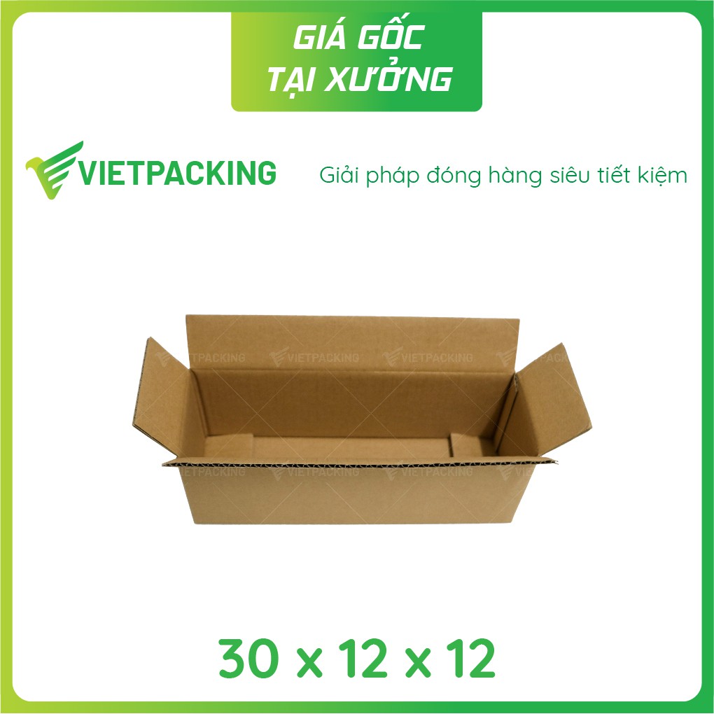 30x12x12 - 25 hộp carton đóng hàng giấy cứng đẹp V168