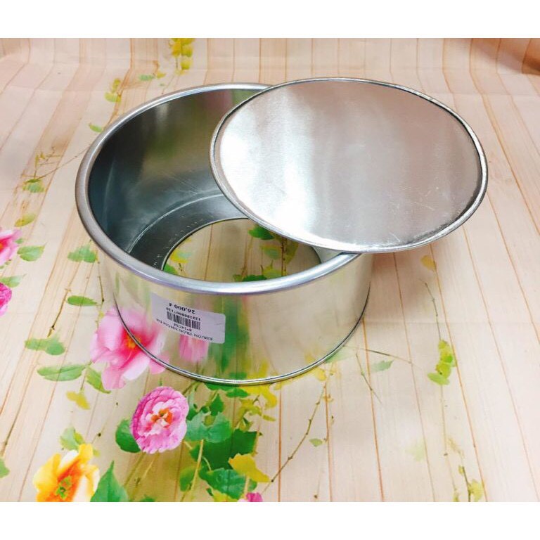 Khuôn tròn nhôm đế rời size 10cm, 12cm, 14cm, 16cm, 18cm, 20cm, 22cm, 24cm, 26cm, 28cm 30cm khuôn làm bánh sẵn