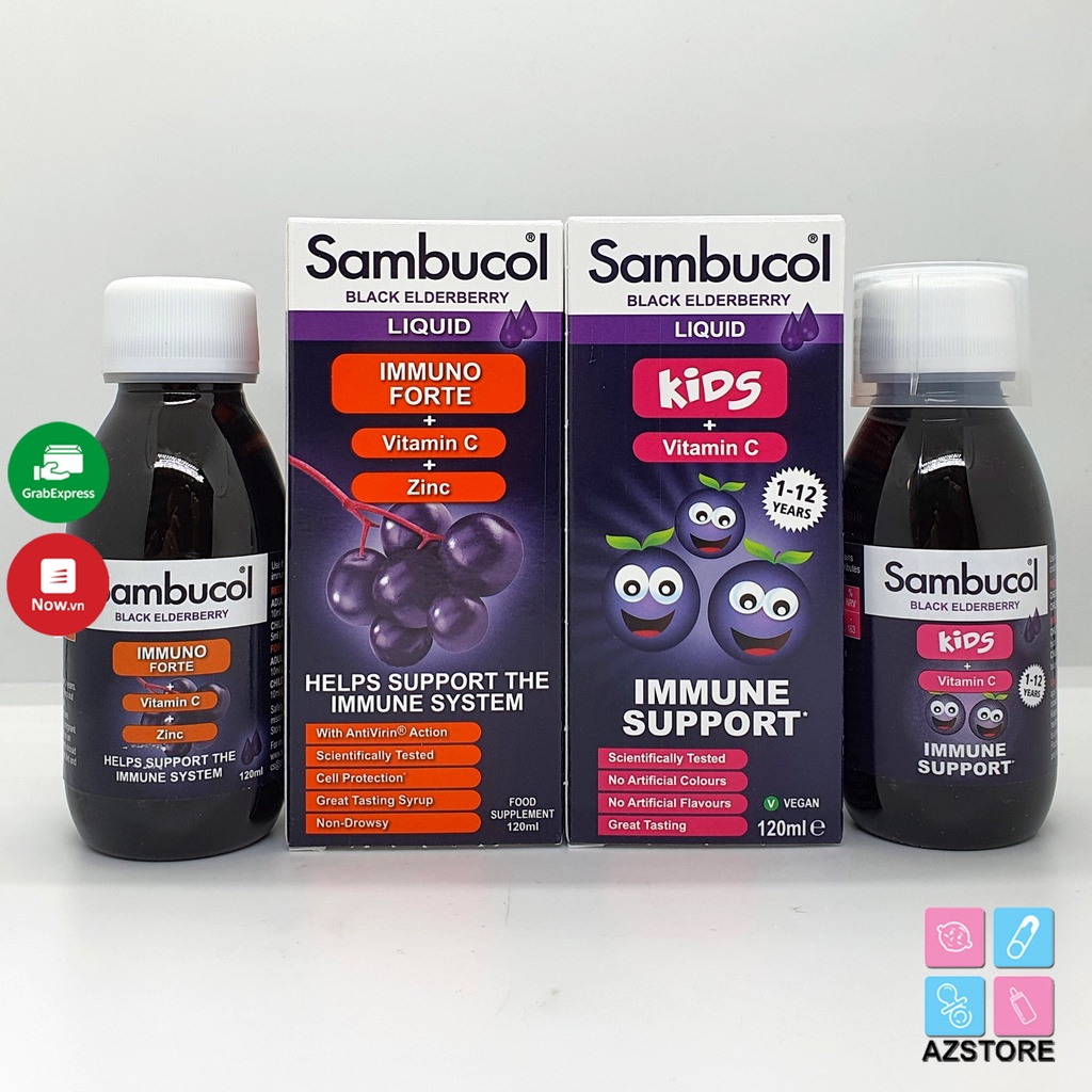 Siro tăng đề kháng Sambucol Black Elderberry Liquid : Anh