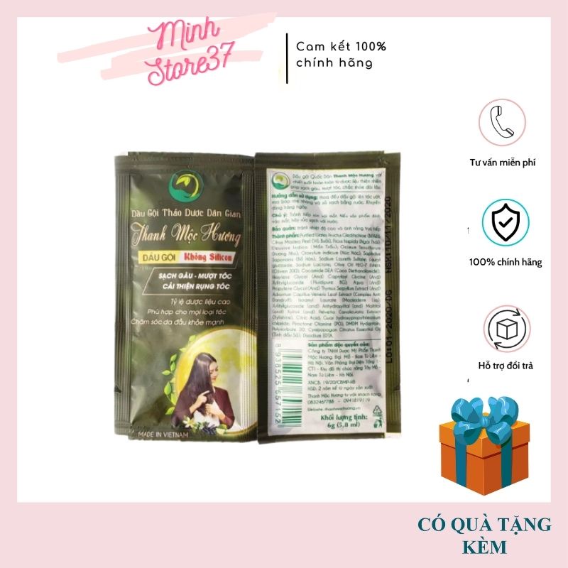 Gói Dầu Gội Thanh Mộc Hương 7.8ml Ngăn Rụng Tóc Kích Thích Mọc Tóc