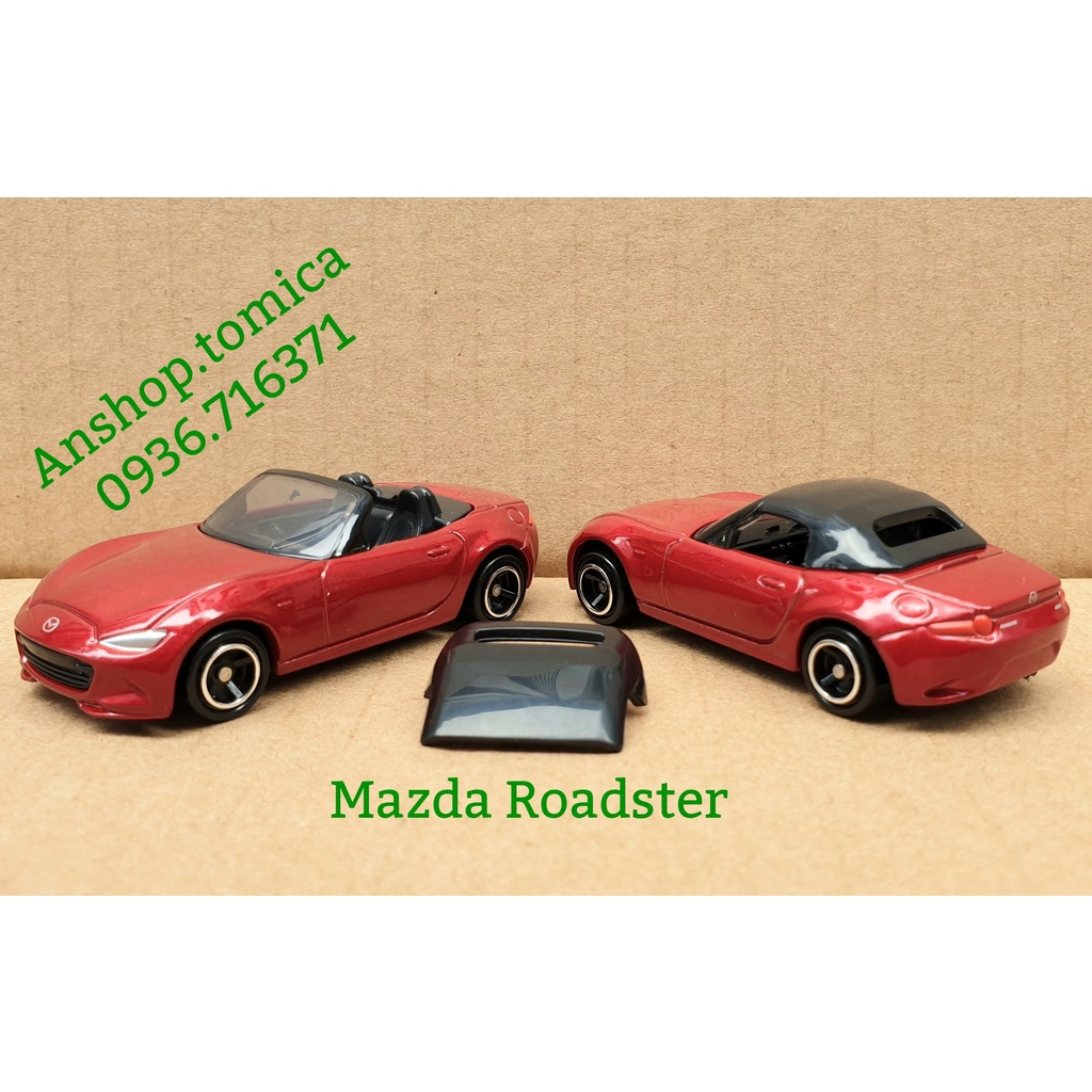 Mô hình siêu xe Mazda màu đỏ đen mở được mui tomica Nhật Bản