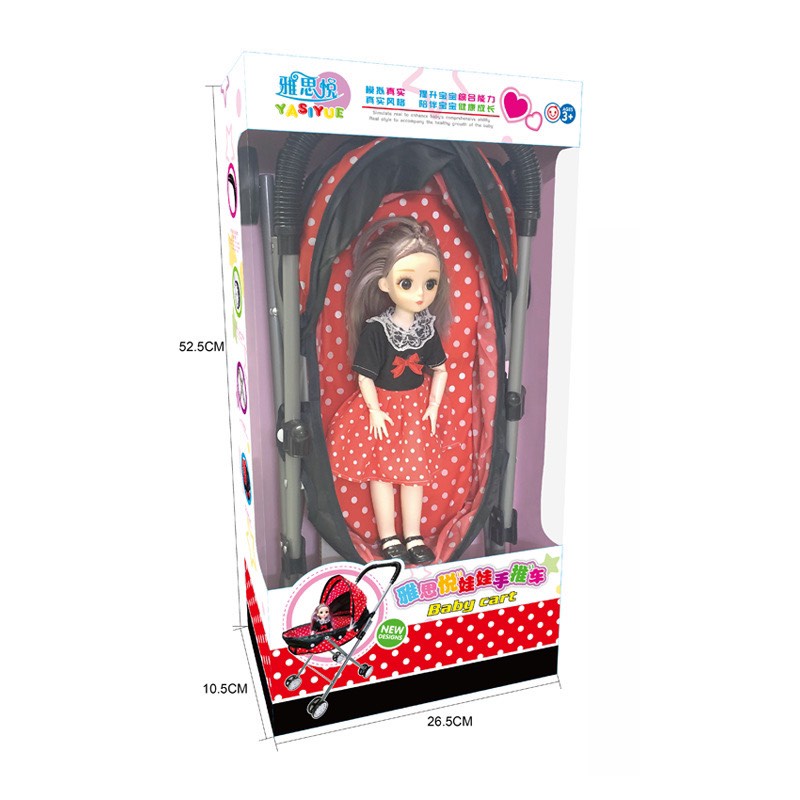 Đồ chơi xe đẩy có búp bê đồ chơi cho các bé