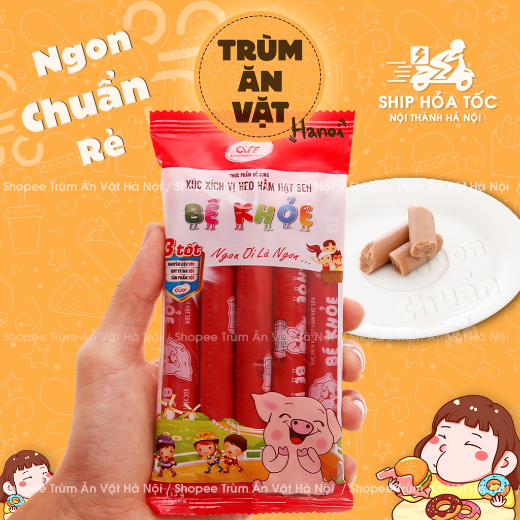 Xúc xích ăn liền bé khỏe Ngon ơi là ngon gói 5 cây x 21g [Trùm ăn vặt Hà Nội] | BigBuy360 - bigbuy360.vn