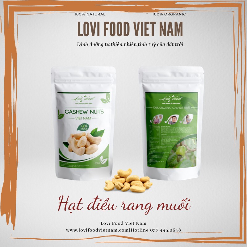 HẠT ĐIỀU RANG MUỐI BÌNH PHƯỚC - 500gram HẠT CAO CẤP nguyên hạt,bóc vỏ lụa,hàng loại 1 xuất khẩu - Lovi Food Việt Nam | BigBuy360 - bigbuy360.vn