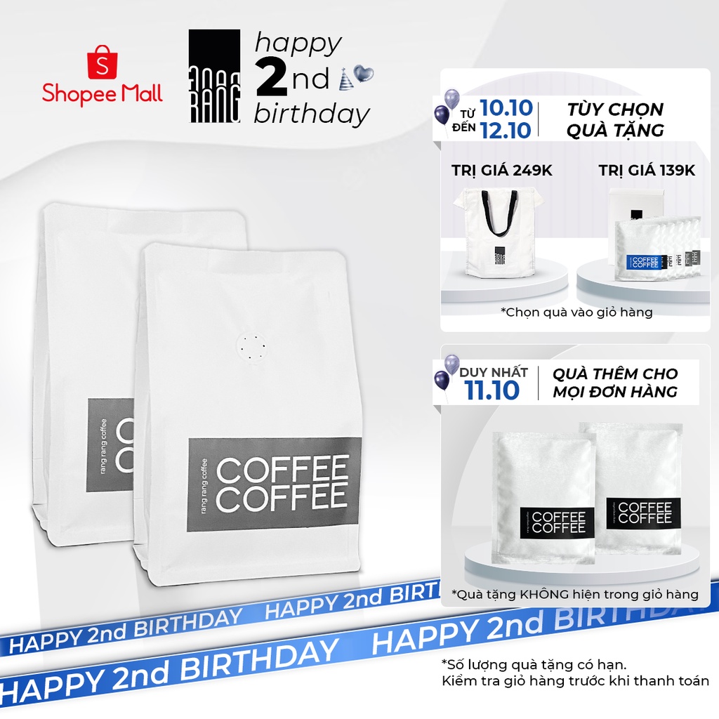 Combo 2 Gói Cà Phê Rang Xay Black'n Brown - Robusta & Arabica, Pha Phin, Vị Choco, Đậm Đà rang rang coffee 250gx2