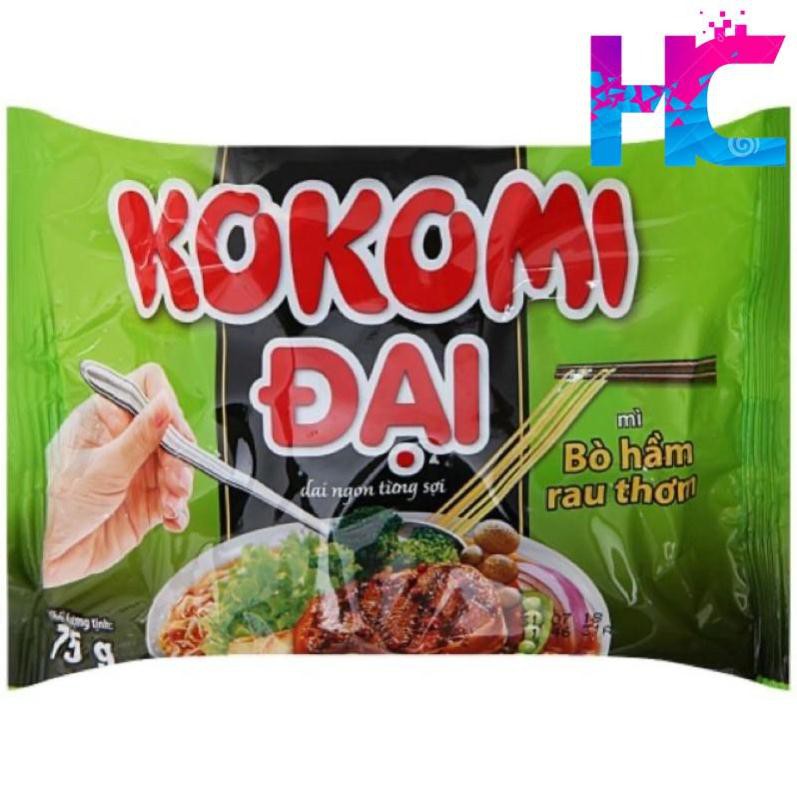 Thùng mì tôm kokomi đại 75g bò hầm rau thơm
