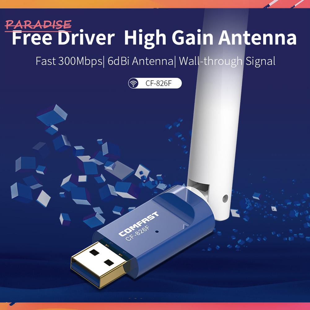 Ăng Ten Thu Sóng Wifi Không Dây Comfast 300m Usb 2.0 2.4ghz Thẻ