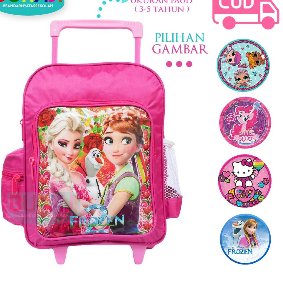 Bán Hàng // T6I (Trản Nơi Để Đặt) Túi Xe Đẩy Bé Gái PAUD-TK | Túi Bánh Xe 12 inch Cho Bé Gái | Túi Hành Lý Nữ /