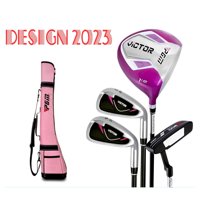DESIGN 2023 - BỘ TÚI GẬY GOLF NỮ FULL SET  - HALF SUNDAY BAG - BỘ TẬP GOLF CƠ BẢN CHO NGƯỜI MỚI