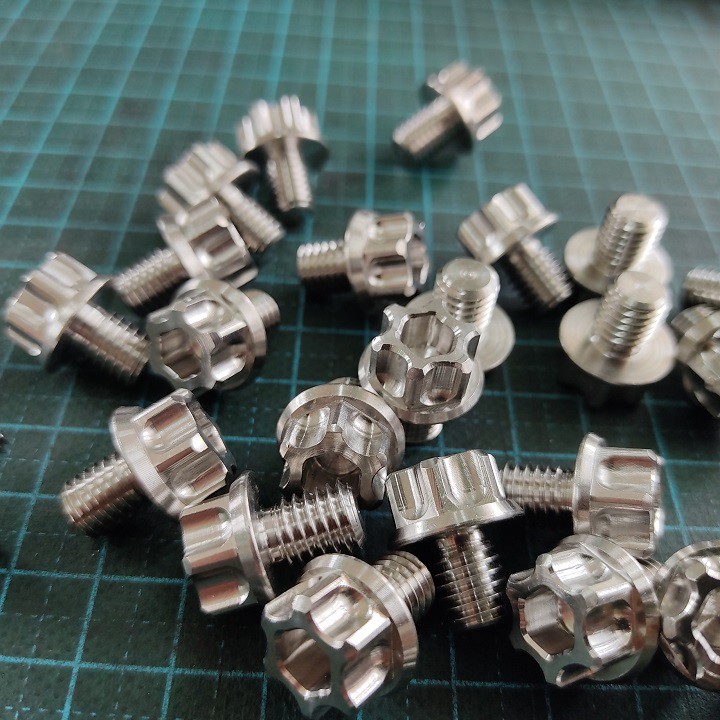 Ốc [bu lông]-  inox CNC [1 cái] - TBT - 8li1 (m8x10) - dành cho nhiều loại xe