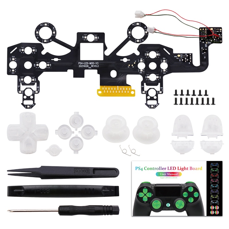 Bộ Đèn LED 8 Màu Gắn Nút Bấm Dùng Để Chơi Game