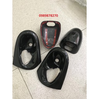 Chén cabin, nút bấm vân gỗ đen xe ford transit 2014-2019